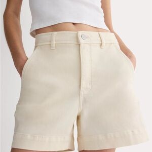 Everlane Women's High Waist Shorts in Cream